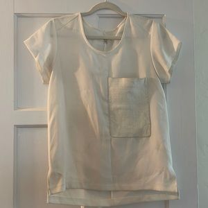 Rag & Bone lamb leather pocket tee